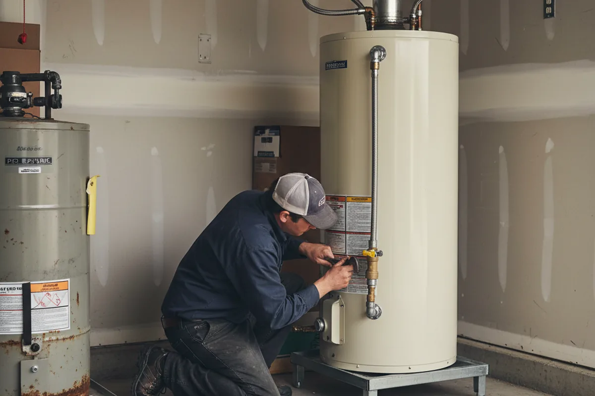 Water heater and shutoff valve replacement in Gladewater